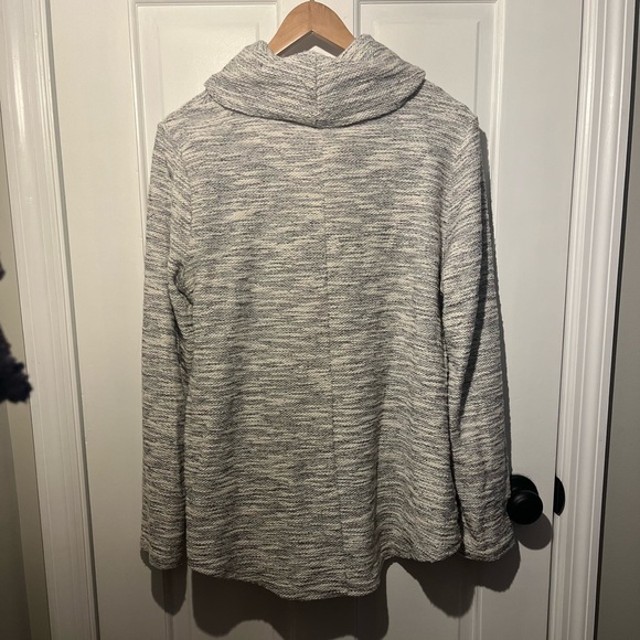 Loft Heather Gray Cowl Neck Sweater - Picture 2 of 4